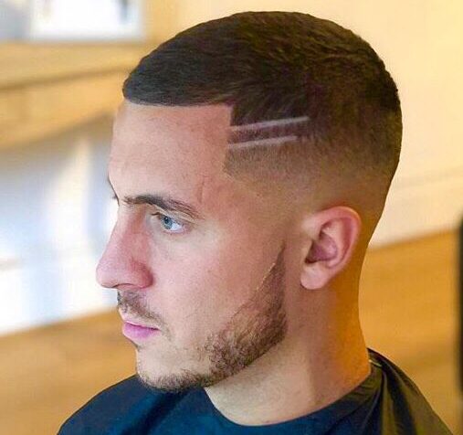 Eden Hazard met buzzcut