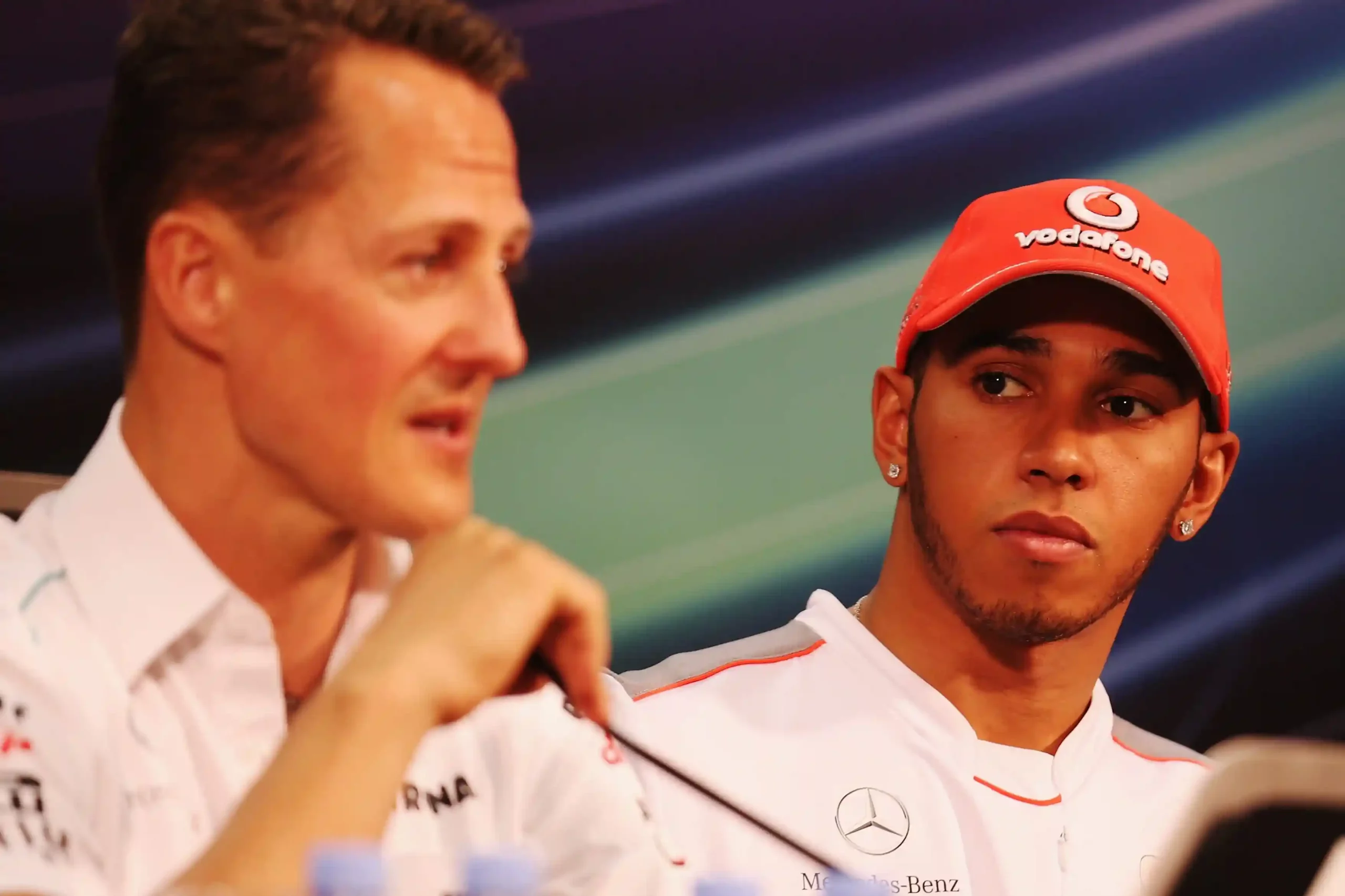 Schumacher en Hamilton