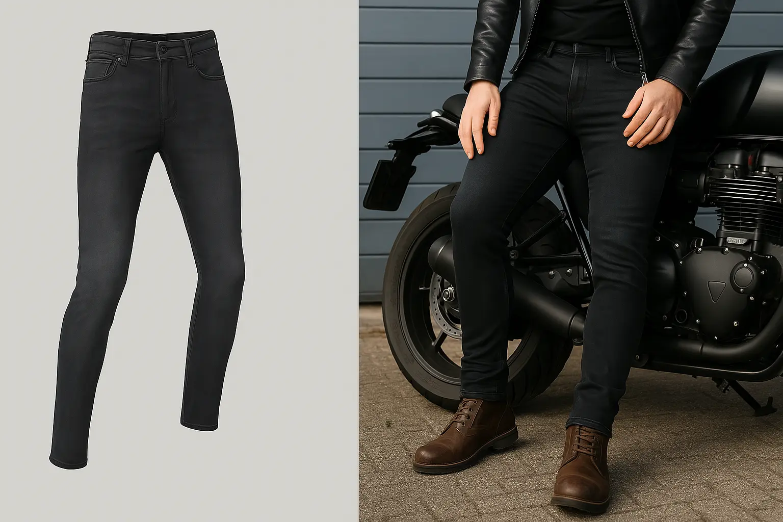 Richa Nathan skinny motorjeans