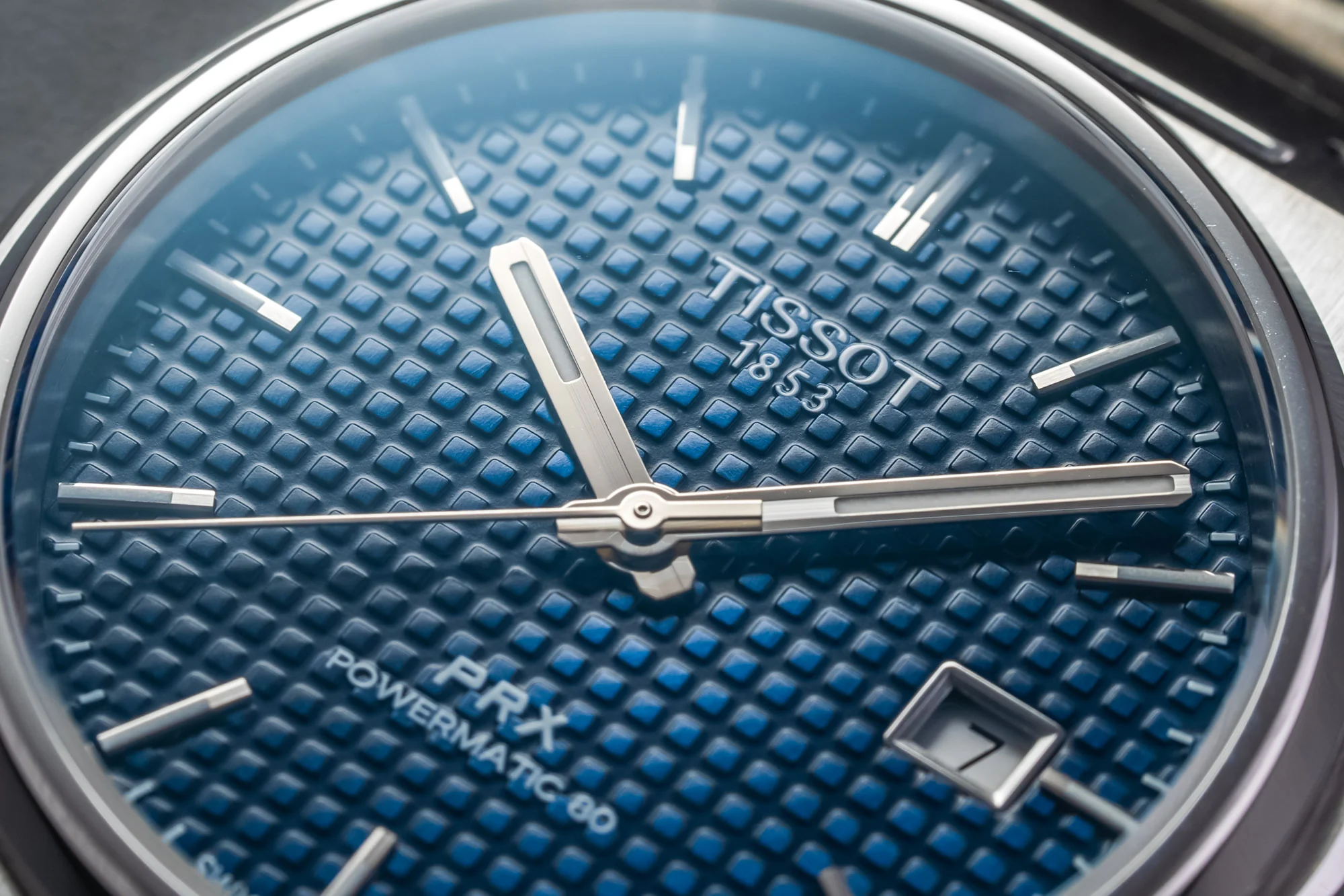 Tissot PRX wijzerplaat
