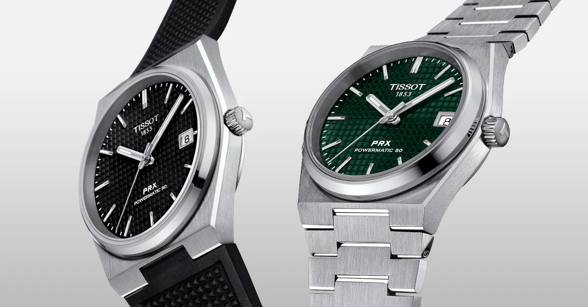 Tissot PRX zwart en groen