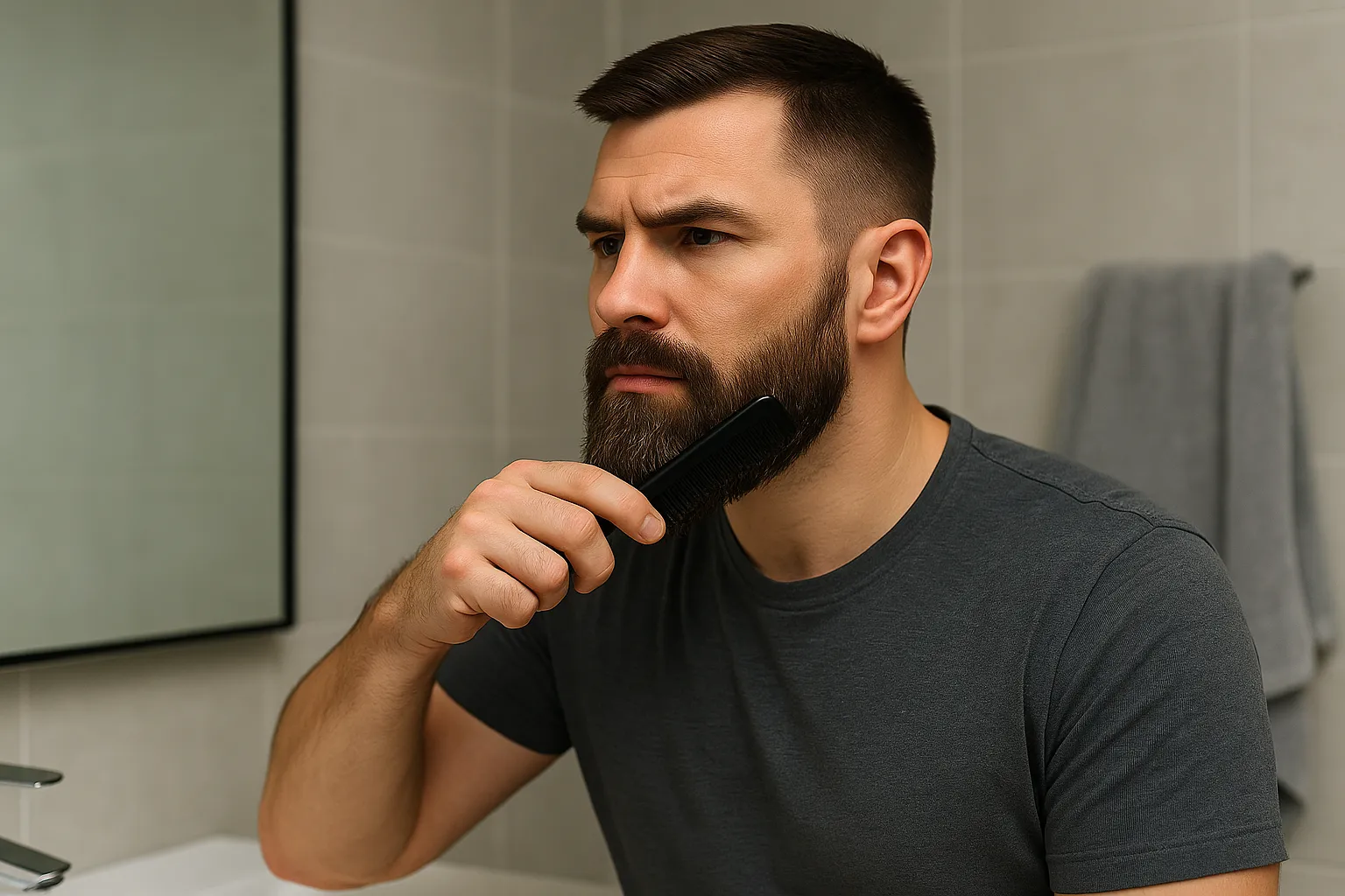 Baard kammen