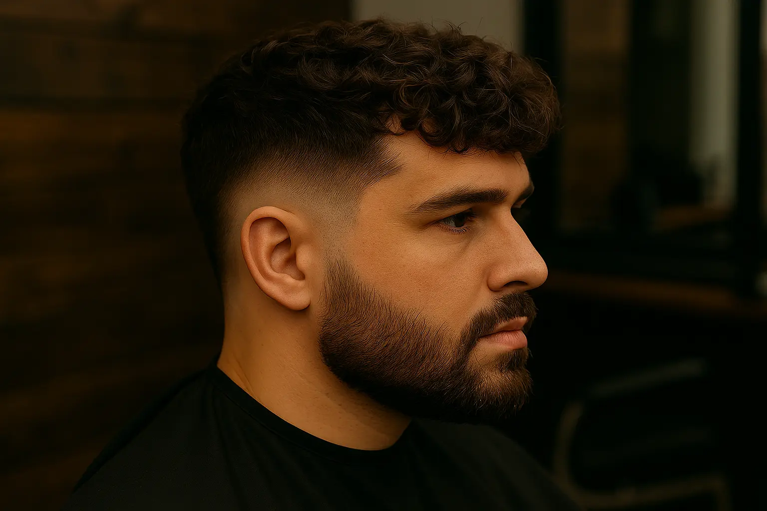 Taper fade haar naar voren