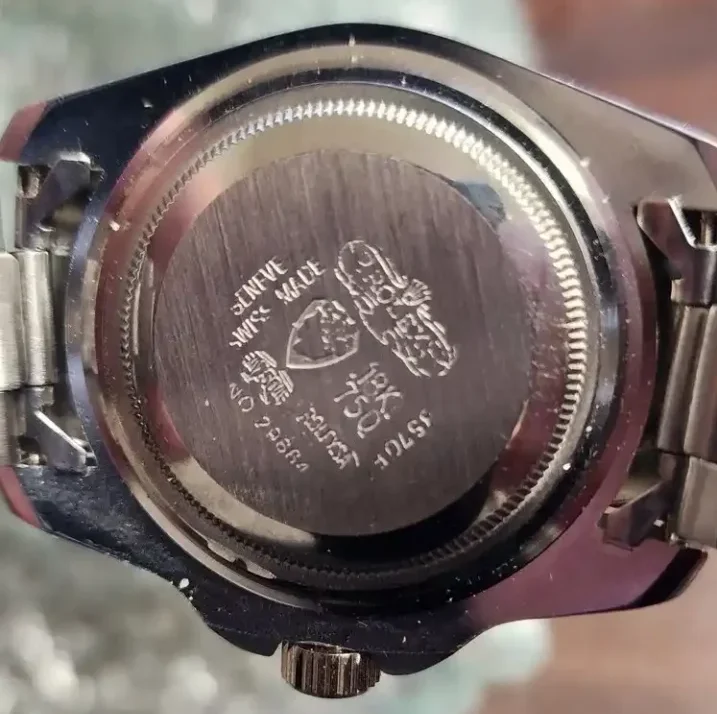 Close up achterkant neppe rolex