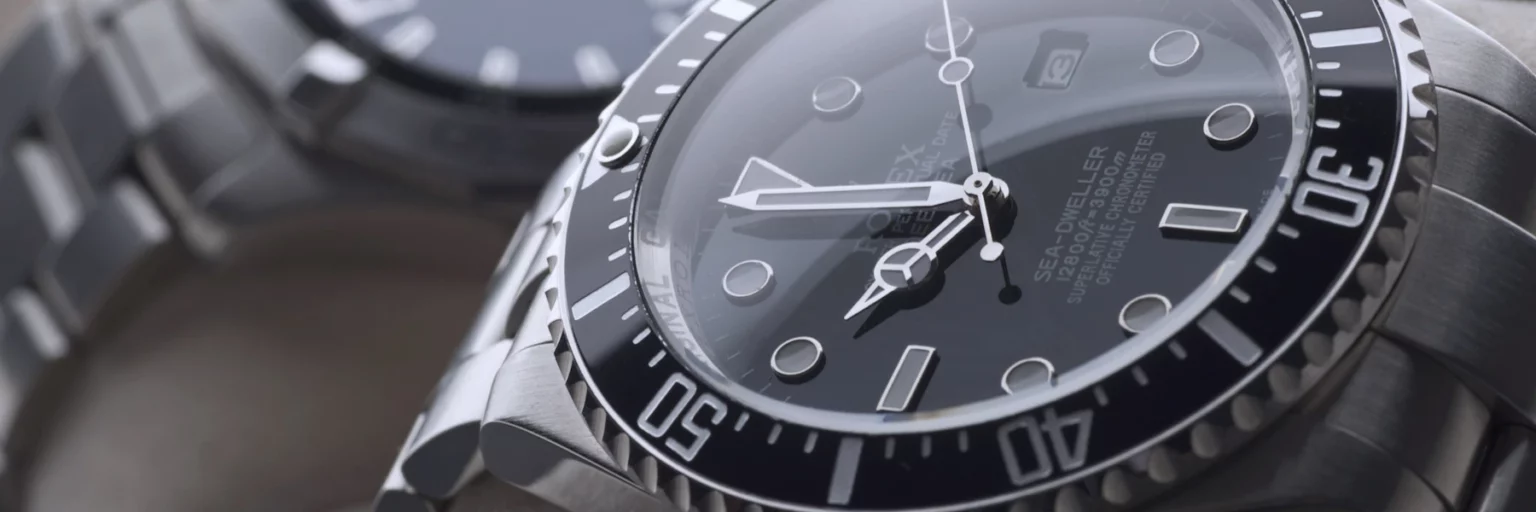 Close up wijzerplaat rolex submariner