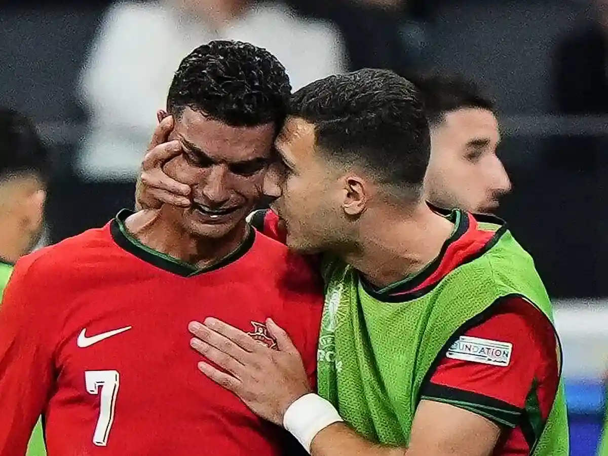 Huilende Cristiano Ronaldo